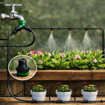 LUARO Garden sprinkler water curtain mist irrigation system 25m