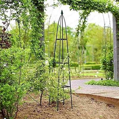 LUARO Pergola garden support for flowers stand for climbing roses pyramid metal