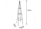 LUARO Pergola garden support for flowers stand for climbing roses pyramid metal 5