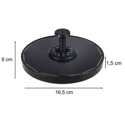 LUARO Solar pond fountain garden floating pump LED RGB 16cm