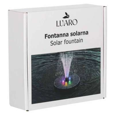 LUARO Solar pond fountain garden floating pump LED RGB 16cm