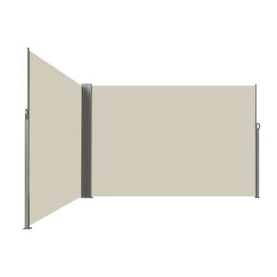 LUARO corner side terrace awning retractable screen 180 x 600 cm beige