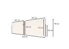 LUARO corner side terrace awning retractable screen 180 x 620 cm beige 9
