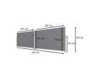 LUARO corner side terrace awning retractable screen 180 x 620 cm grey 9