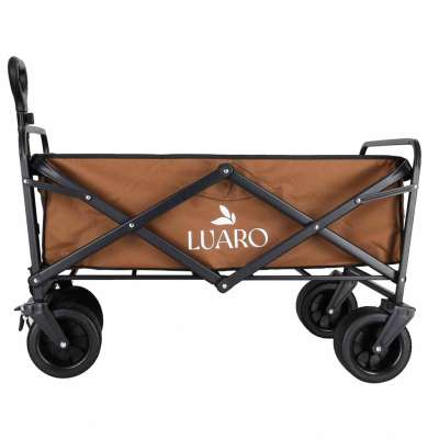 LUARO folding beach transport trolley with 2-in-1 table