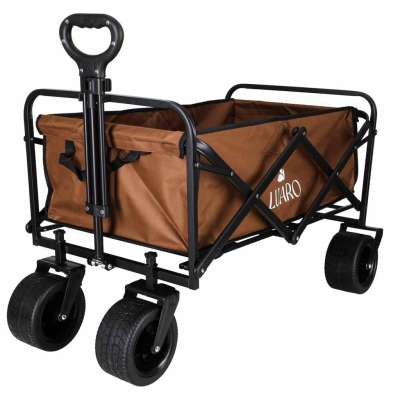 LUARO folding beach transport trolley with 2-in-1 table