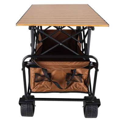 LUARO folding beach transport trolley with 2-in-1 table