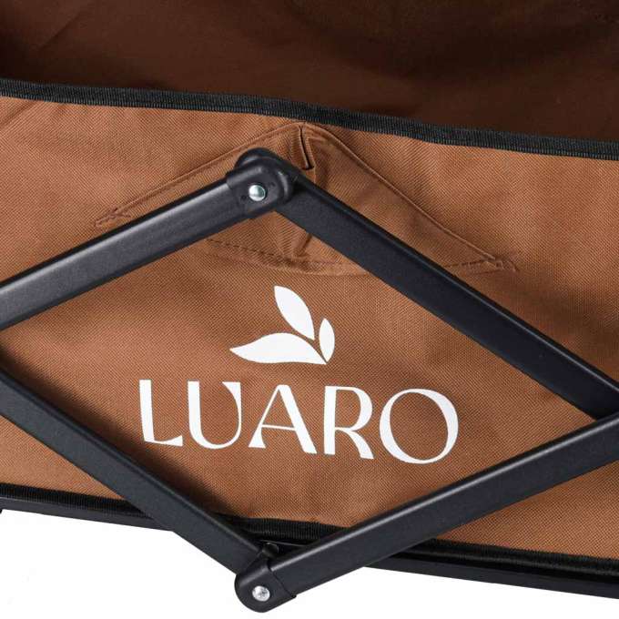 LUARO folding beach transport trolley with 2-in-1 table