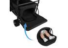 LUARO folding beach transport trolley with canopy and net black 19