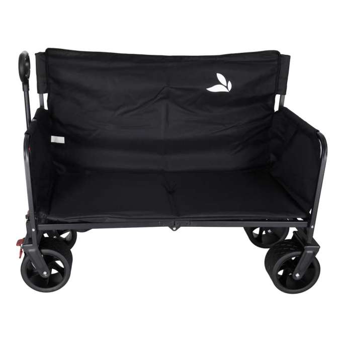 LUARO folding transport trolley with seat and backrest