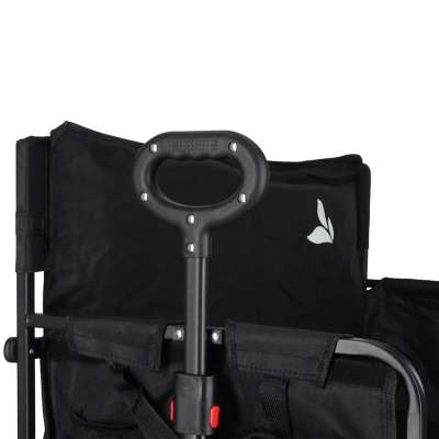 LUARO folding transport trolley with seat and backrest
