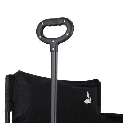 LUARO folding transport trolley with seat and backrest