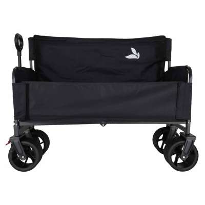 LUARO folding transport trolley with seat and backrest