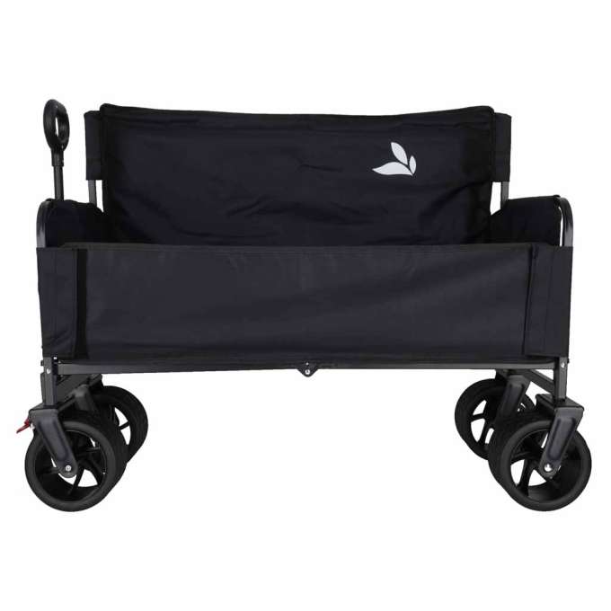LUARO folding transport trolley with seat and backrest