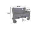 LUARO folding transport trolley with seat and backrest 18