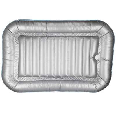 LUARO inflatable swimming mattress sun lounger with cushion transparent