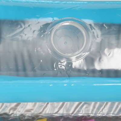 LUARO inflatable swimming mattress sun lounger with cushion transparent