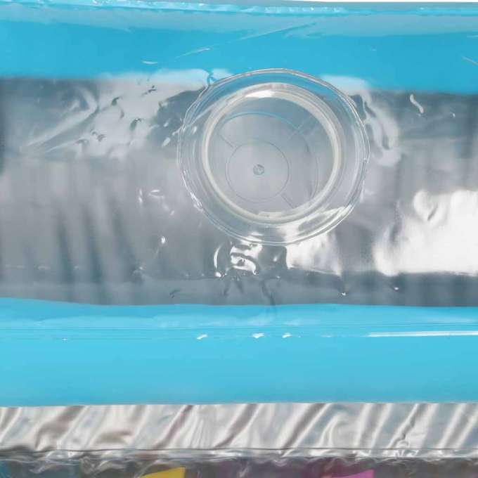 LUARO inflatable swimming mattress sun lounger with cushion transparent