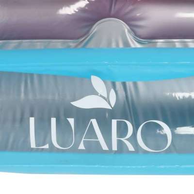LUARO inflatable swimming mattress sun lounger with cushion transparent