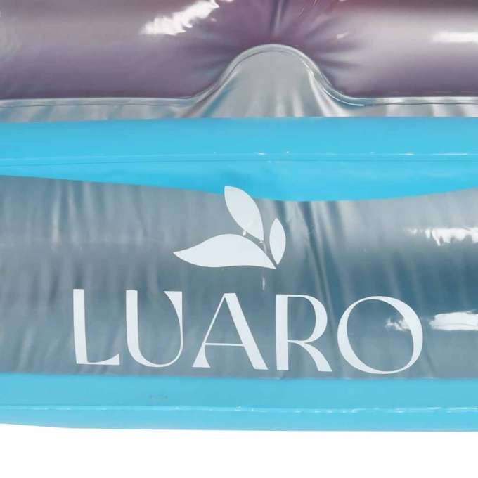 LUARO inflatable swimming mattress sun lounger with cushion transparent