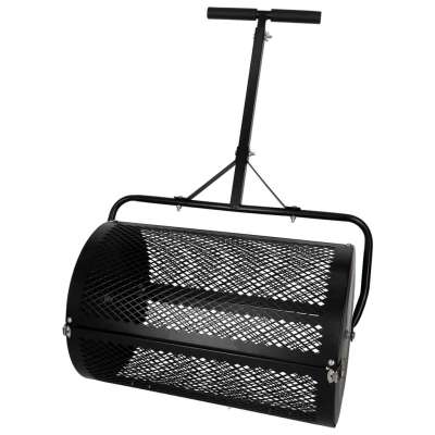 LUARO lawn compost and fertilizer spreader garden mesh roller spreader