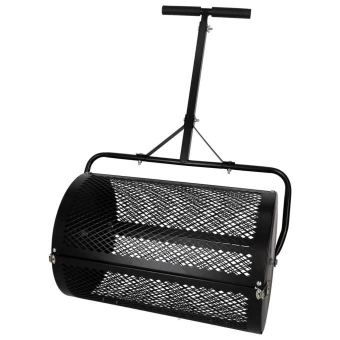 LUARO lawn compost and fertilizer spreader garden mesh roller spreader