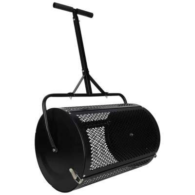 LUARO lawn compost and fertilizer spreader garden mesh roller spreader