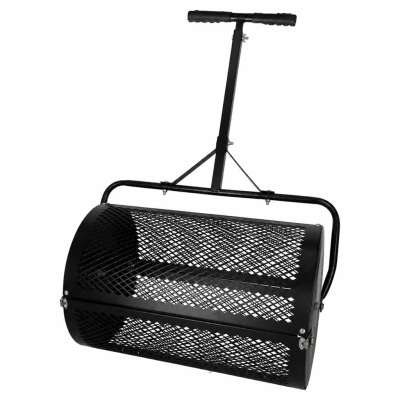 LUARO lawn compost and fertilizer spreader garden mesh roller spreader