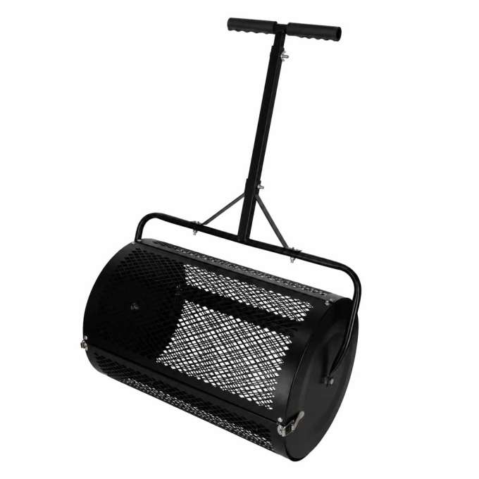 LUARO lawn compost and fertilizer spreader garden mesh roller spreader
