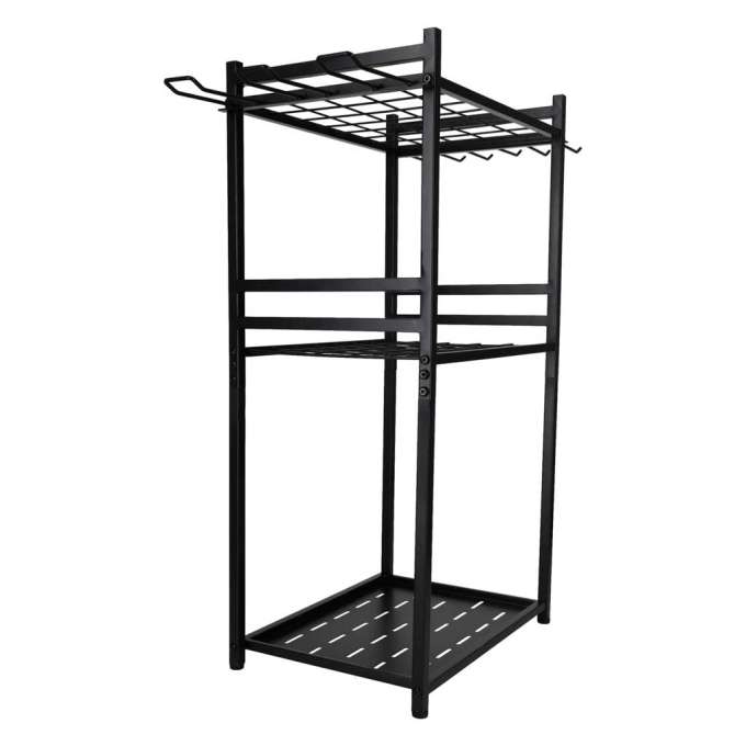 LUARO rack for garden tools rakes shovels brooms workshop organizer