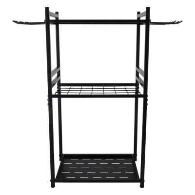 LUARO rack for garden tools rakes shovels brooms workshop organizer