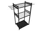 LUARO rack for garden tools rakes shovels brooms workshop organizer 6