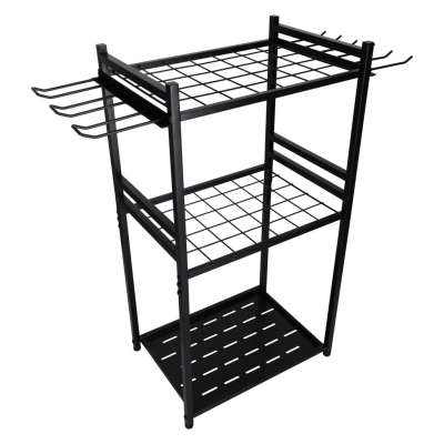 LUARO rack for garden tools rakes shovels brooms workshop organizer