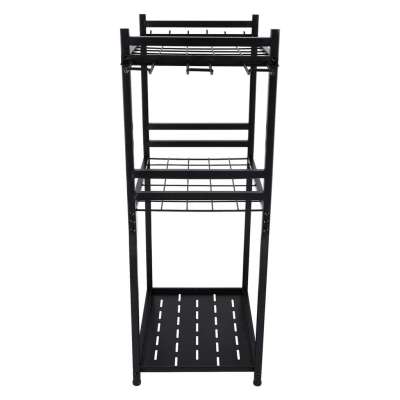 LUARO rack for garden tools rakes shovels brooms workshop organizer