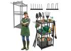 LUARO rack for garden tools rakes shovels brooms workshop organizer 1