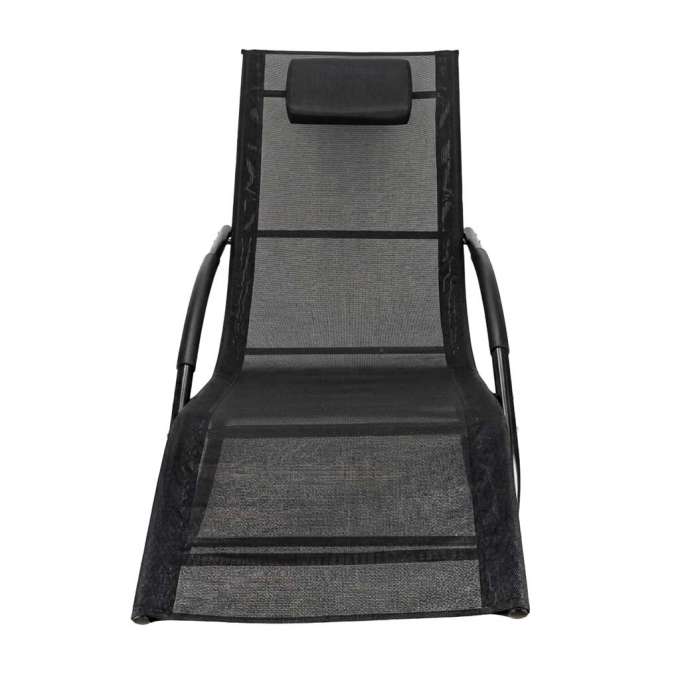 LUARO rocking garden lounger with headrest