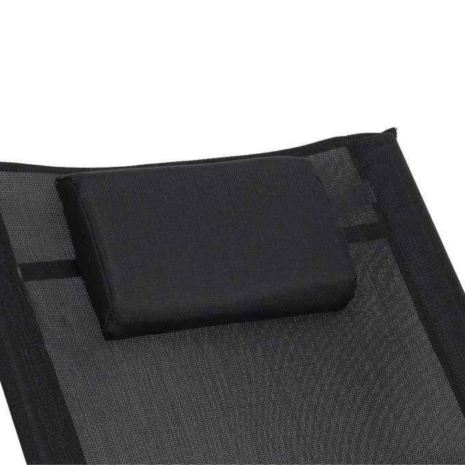 LUARO rocking garden lounger with headrest