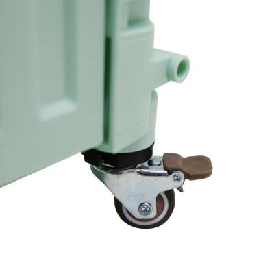 LUARO shopping transport cart folding 4 wheels lid green