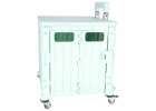 LUARO shopping transport cart folding 4 wheels lid green 5