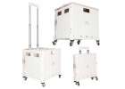 LUARO shopping transport cart folding 4 wheels lid white 1