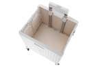 LUARO shopping transport cart folding 4 wheels lid white 5