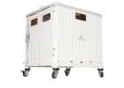 LUARO shopping transport cart folding 4 wheels lid white 10