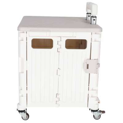 LUARO shopping transport cart folding 4 wheels lid white
