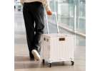 LUARO shopping transport cart folding 4 wheels lid white 15