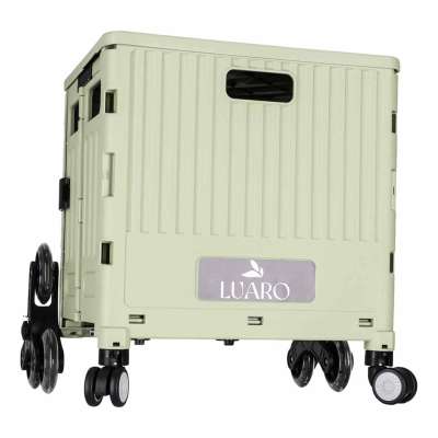 LUARO shopping transport cart folding 8 wheels lid
