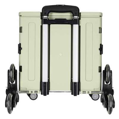 LUARO shopping transport cart folding 8 wheels lid