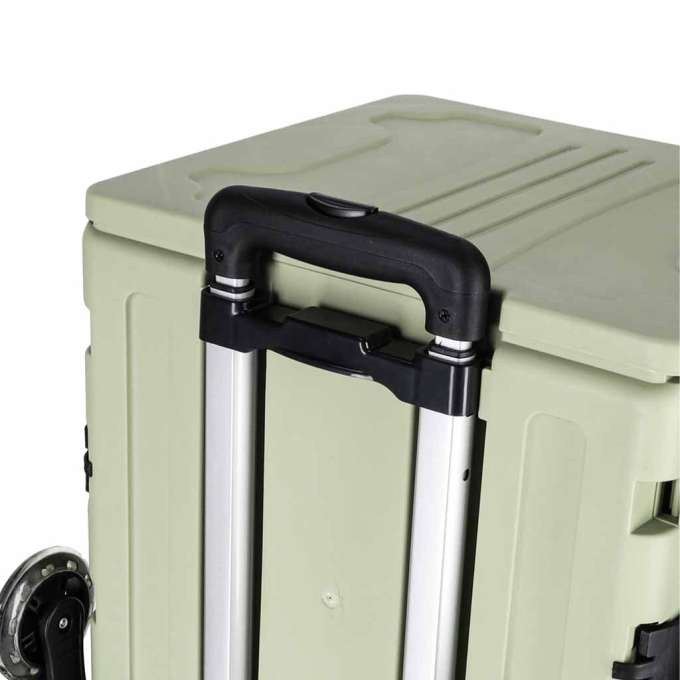 LUARO shopping transport cart folding 8 wheels lid