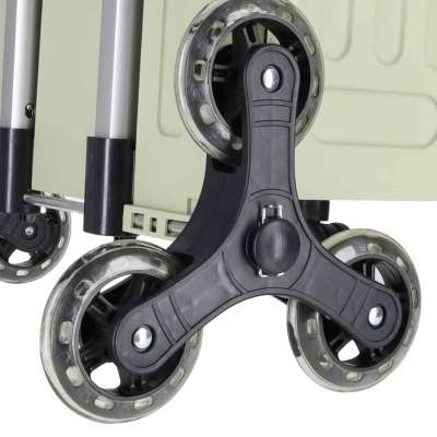 LUARO shopping transport cart folding 8 wheels lid