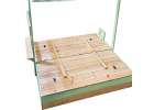 LULILO Vendo wooden sandbox 360° rotating canopy lockable bench 120cm 3