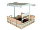 LULILO Vendo wooden sandbox 360° rotating canopy lockable bench 120cm 5